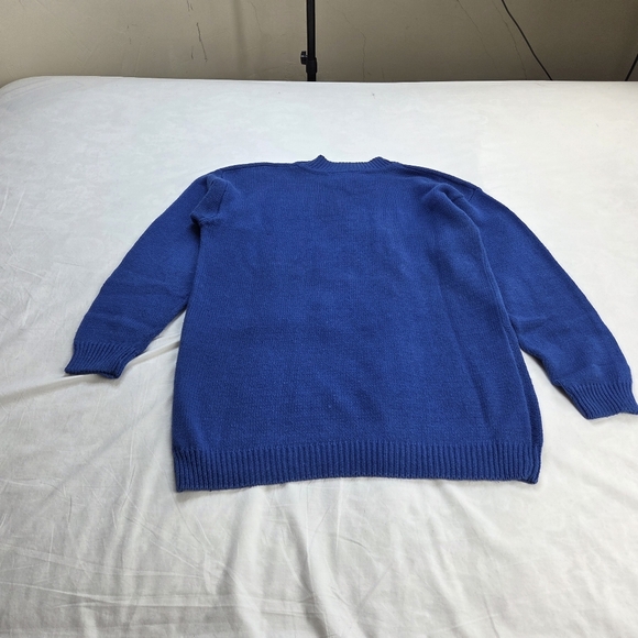VTG Max and Diane Teddy Bear Sweater Blue Knit Pullover 80s 90s Style M - Picture 11 of 11